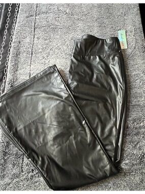 Faux Leather Black Pants
